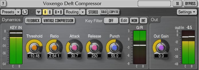Voxengo Deft Compressor User Interface