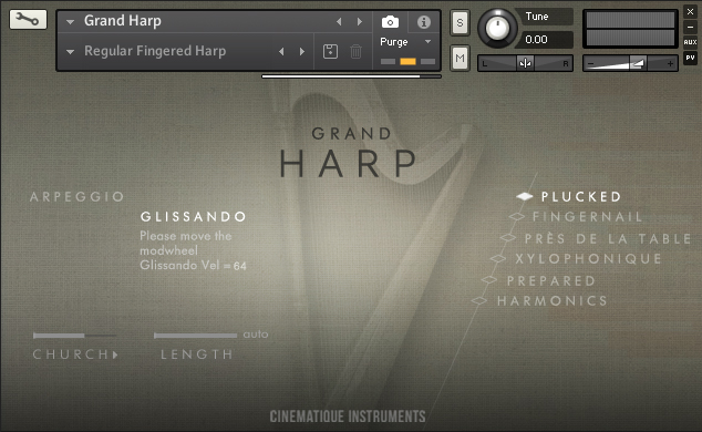 Cinematique Instruments Grand Harp