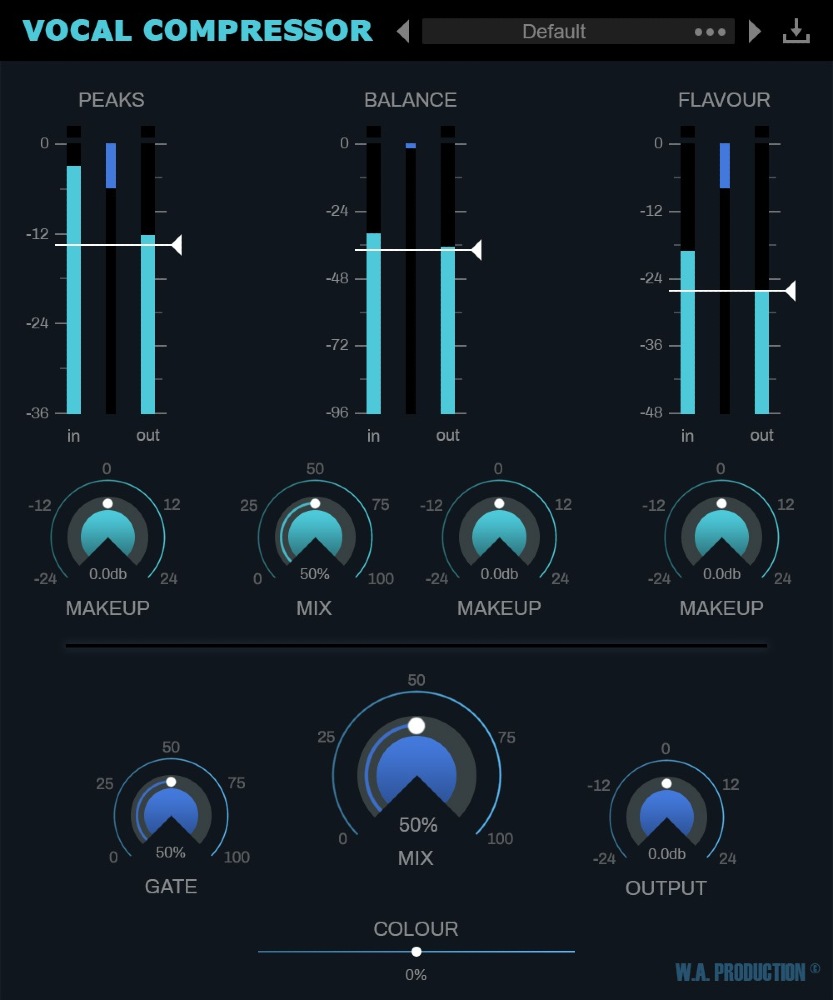 W.A Production Vocal Compressor - User Interface