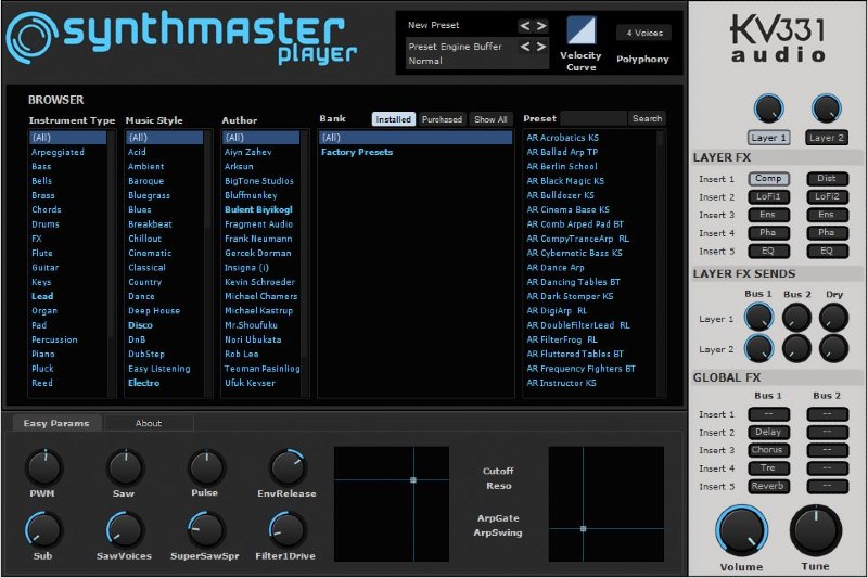 SynthMaster 2 Player by KV331 Audio