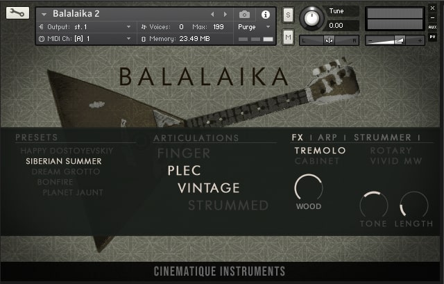 Balalaika v2 by Cinematique Instruments