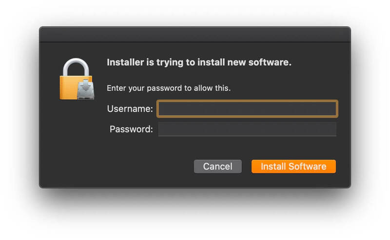 Mac AAS Software Installation Process