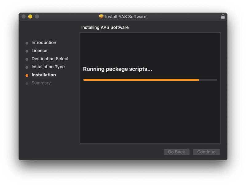 Mac AAS Software Installation Process