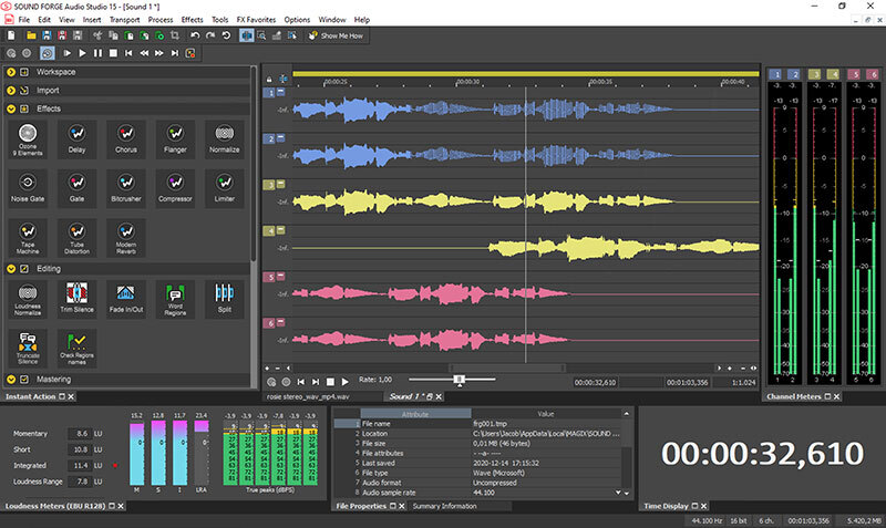 sound forge audio studio 10.0 how to select microphone