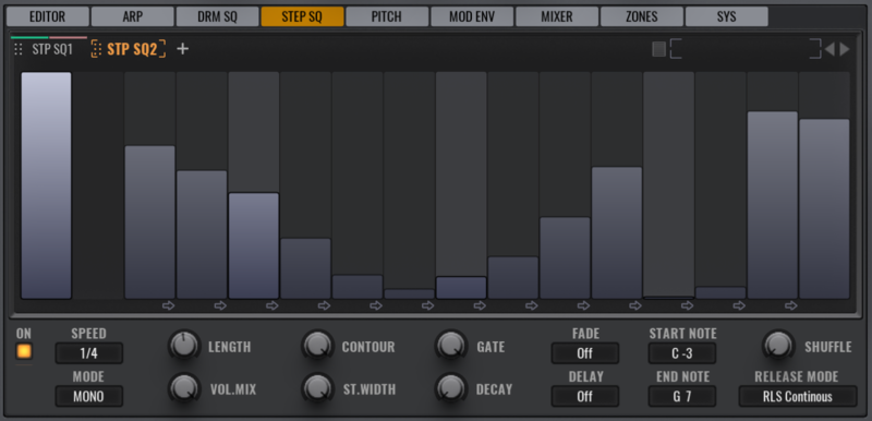 VPS Avenger Synthesizer Plugin Step Sequencer