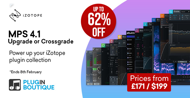 iZotope MPS 4.1 Crossgrade and Upgrade Sale, Save up to 62% at Plugin Boutique