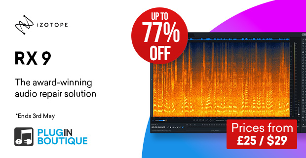 4. iZotope RX 9 Sale (UP TO 77% OFF)