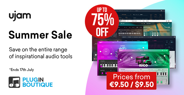 UJAM Summer Madness Sale, Save up to 75% at Plugin Boutique