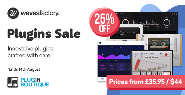 Wavesfactory Plugins Summer Sale, Save 25% at Plugin Boutique