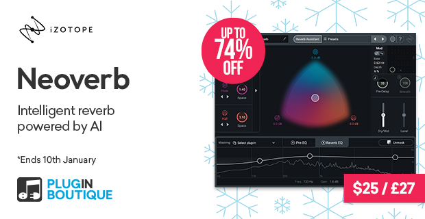 iZotope Neoverb Sale, Save up to 74% at Plugin Boutique