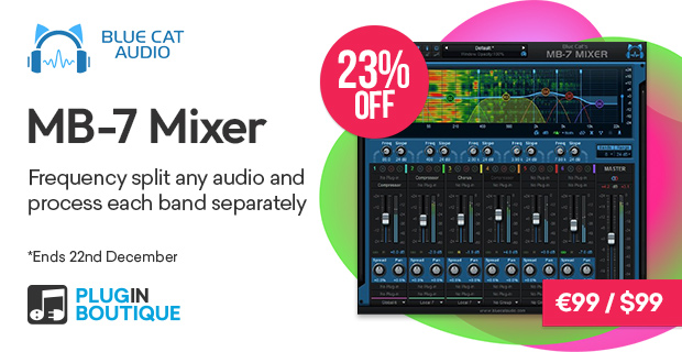 Blue Cat Audio's MB-7 Mixer Black Friday Sale