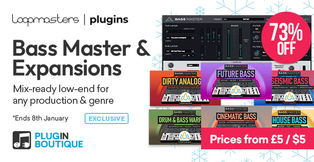Loopmasters Plugins Bass Master and Expansions Holiday Sale (Exclusive)
