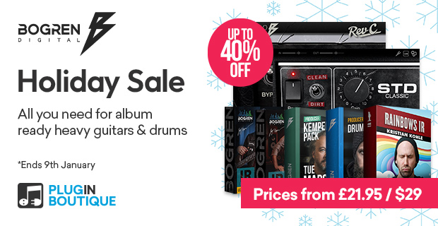 Get Your Groove On: Bogren Digital's Holiday Sale - Save Up to 40% on Guitar and Drum Products!