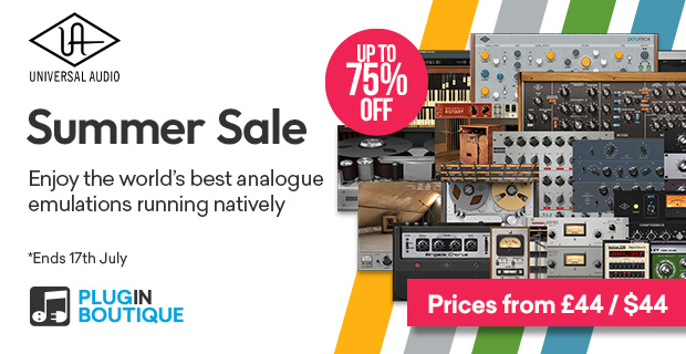 Universal Audio Summer Sale, Save up to 75% at Plugin Boutique