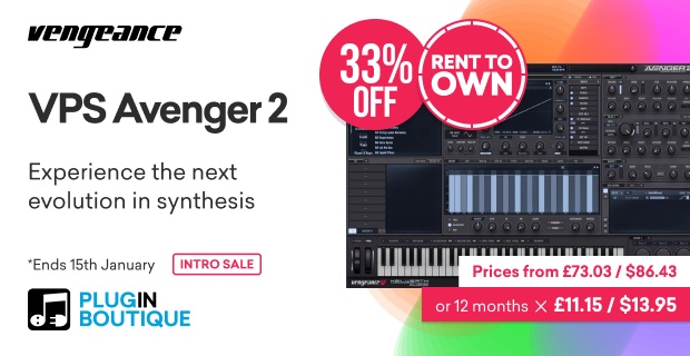Vengeance Sound VPS Avenger 2 Intro Sale Rent To Own, save 33% at Plugin Boutique