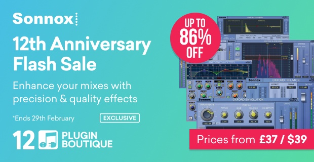 Sonnox Flash Sale, Save up to 86% at Plugin Boutique