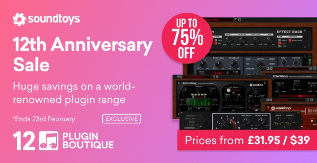 Soundtoys Sale, Save up to 75% at Plugin Boutique