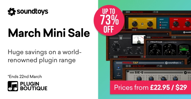 Soundtoys Sale, Save up to 73% at Plugin Boutique