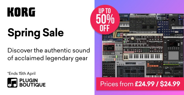 KORG Sale, Save up to 50% at Plugin Boutique