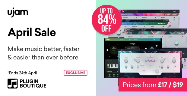 UJAM April Sale, Save up to 84% at Plugin Boutique