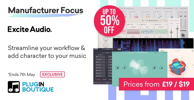 Excite Audio Sale, Save up to 50% at Plugin Boutique