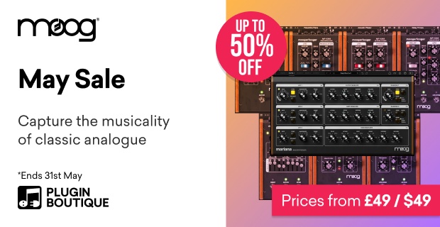 620 x 320 Moog May Sale pluginboutique
