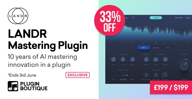 LANDR Mastering Plugin Sale, Save 33% at Plugin Boutique