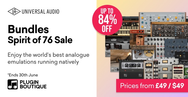 Universal Audio Bundles Sale, Save up to 71% at Plugin Boutique