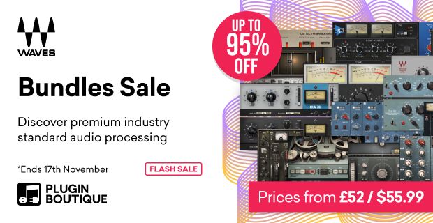 Waves Bundles Black Friday Flash Sale, Save up to 95% at Plugin Boutique