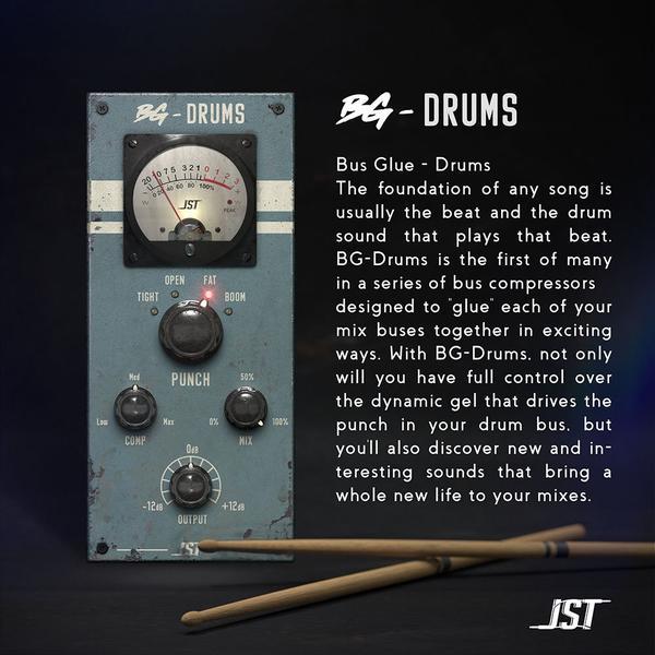 JST Bus Glue BGDrums, JST Bus Glue BGDrums plugin, buy JST Bus Glue
